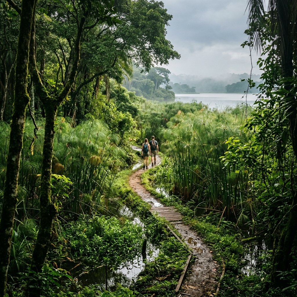 Guided nature walk through the papyrus wetlands